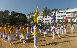 Shaikh Central school students on ground